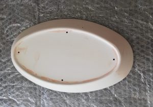 Defolu-2.el -Füzyon cam çöktürme kalıbı-26x15cm- Oval